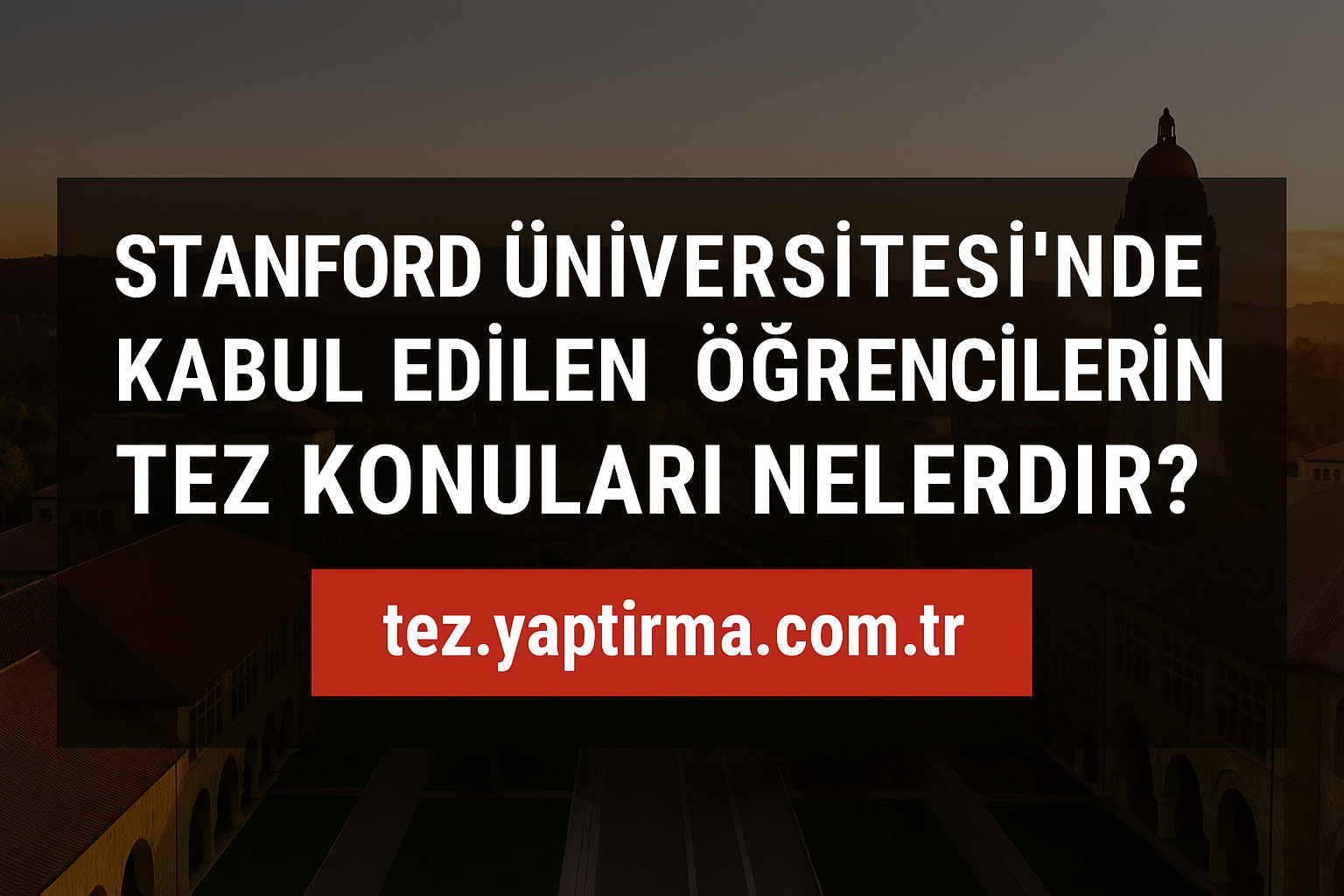 Read more about the article Stanford Üniversitesi’ne Kabul Edilen Öğrencilerin Tez Konuları Nelerdir?
