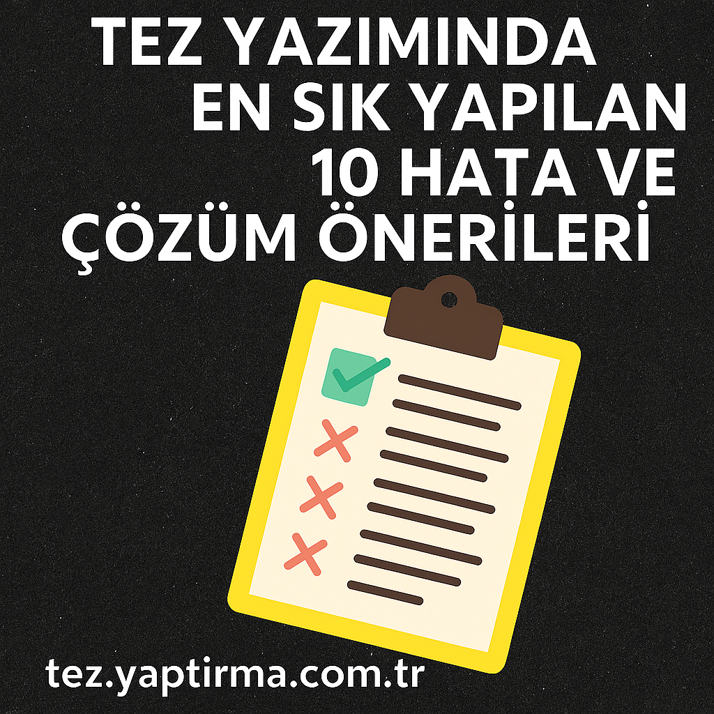 Read more about the article Tez Yazımında En Sık Yapılan 10 Hata ve Çözüm Önerileri