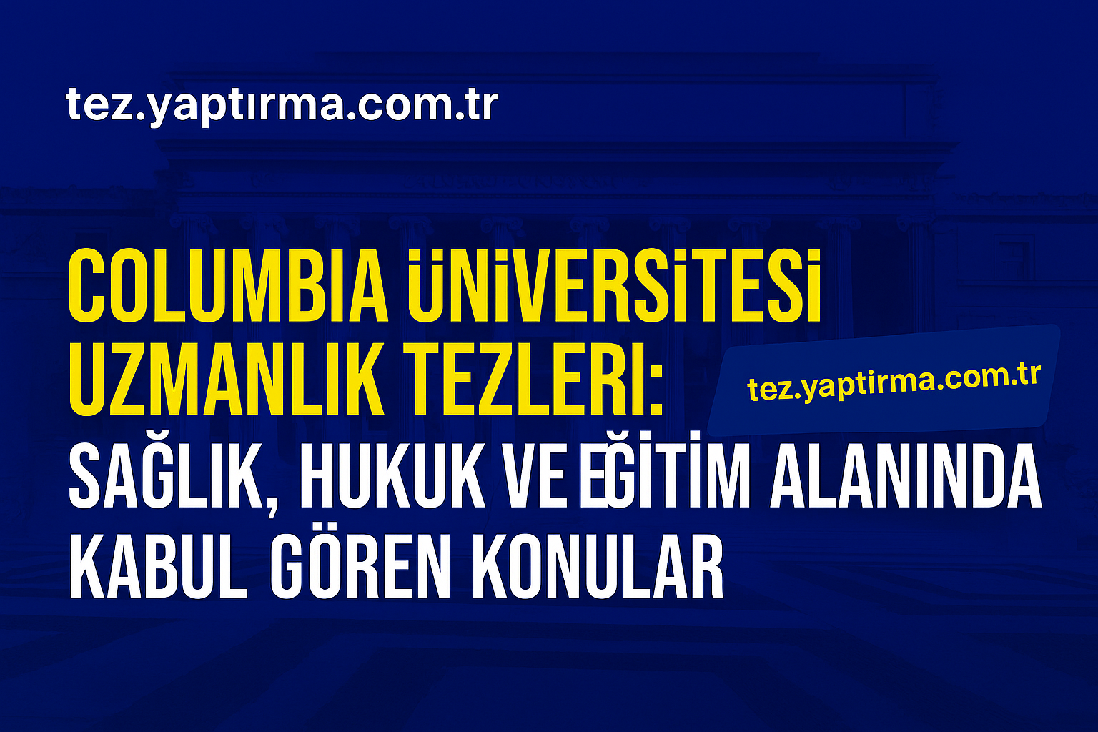 Read more about the article Columbia Üniversitesi Uzmanlık Tezleri: Sağlık, Hukuk ve Eğitim Alanında Kabul Gören Konular