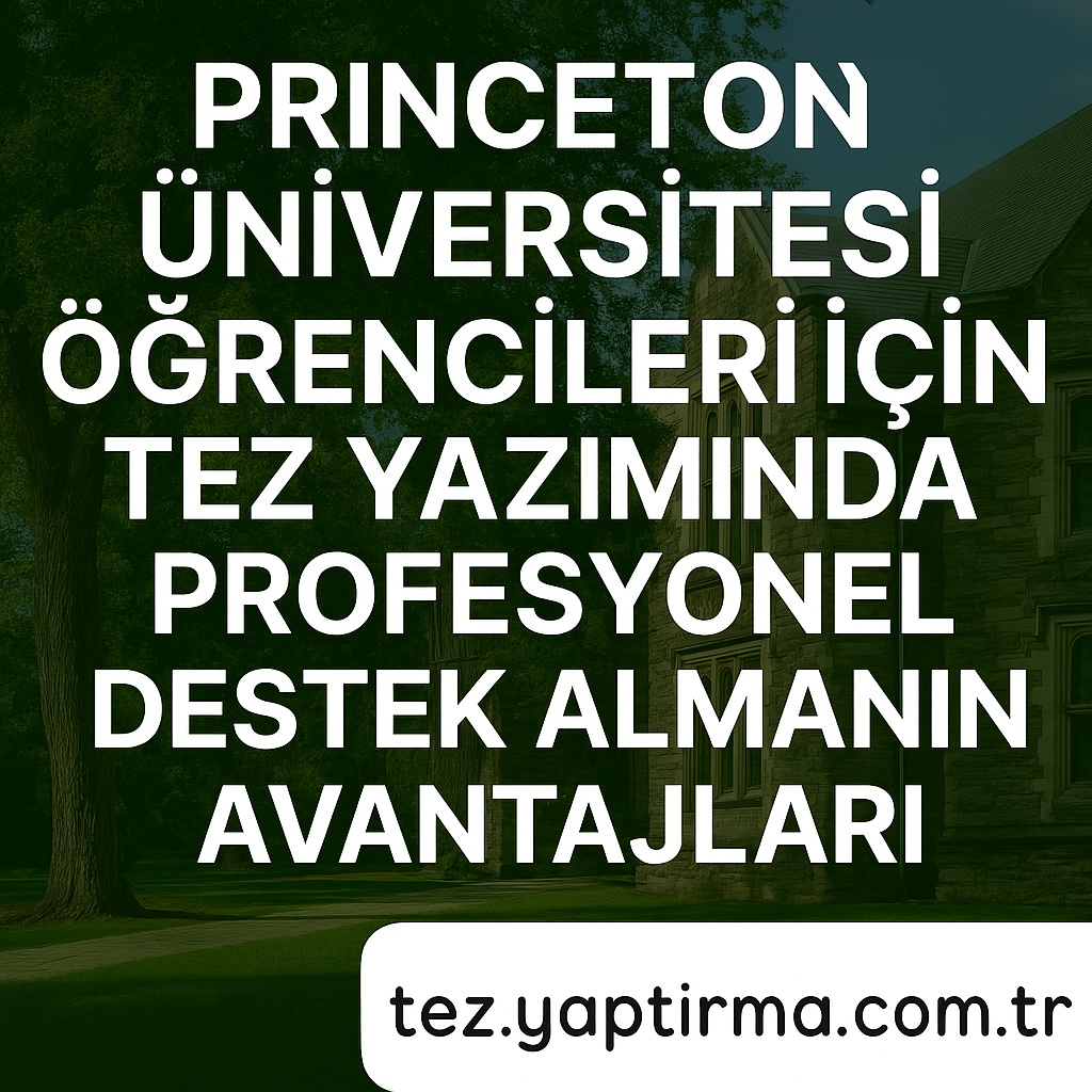 Princeton Üniversitesi Öğrencileri İçin Tez Yazımında Profesyonel Destek Almanın Avantajları - Tez Yazdırma & Danışmanlık Merkezi