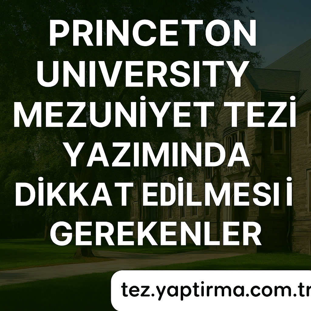Read more about the article Princeton University Mezuniyet Tezi Yazımında Dikkat Edilmesi Gerekenler