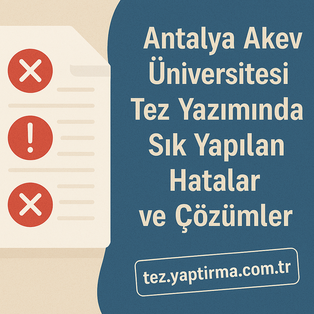 Read more about the article Antalya Akev Üniversitesi Tez Yazımında Sık Yapılan Hatalar ve Çözümler