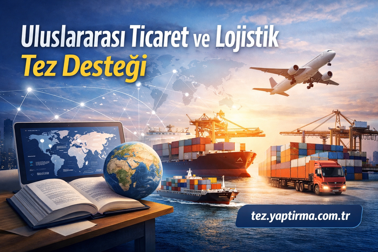 Read more about the article Uluslararası Ticaret ve Lojistik Tez Desteği – Küresel Ticaret, Tedarik Zinciri Yönetimi, Dış Ticaret İşlemleri ve Gümrük Mevzuatı