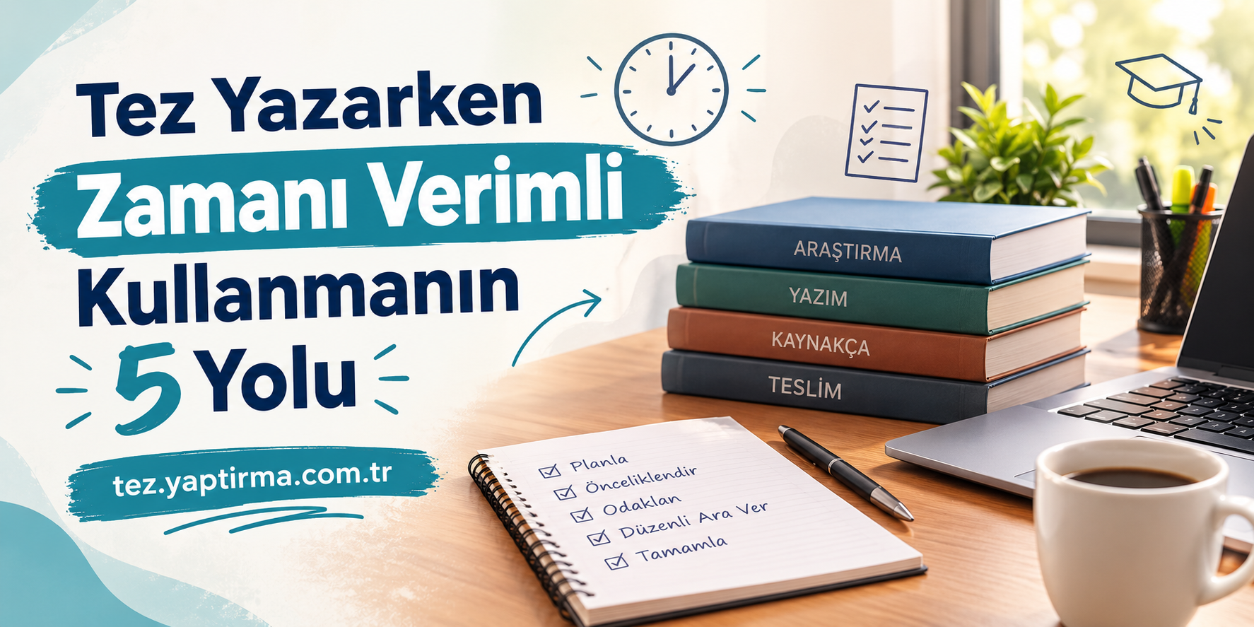 Read more about the article Tez Yazarken Zamanı Verimli Kullanmanın 5 Yolu
